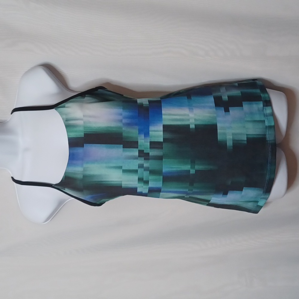 RYKA Active Wear Tank Top Racerback Color Pixel PRT Blue Combo. Size M